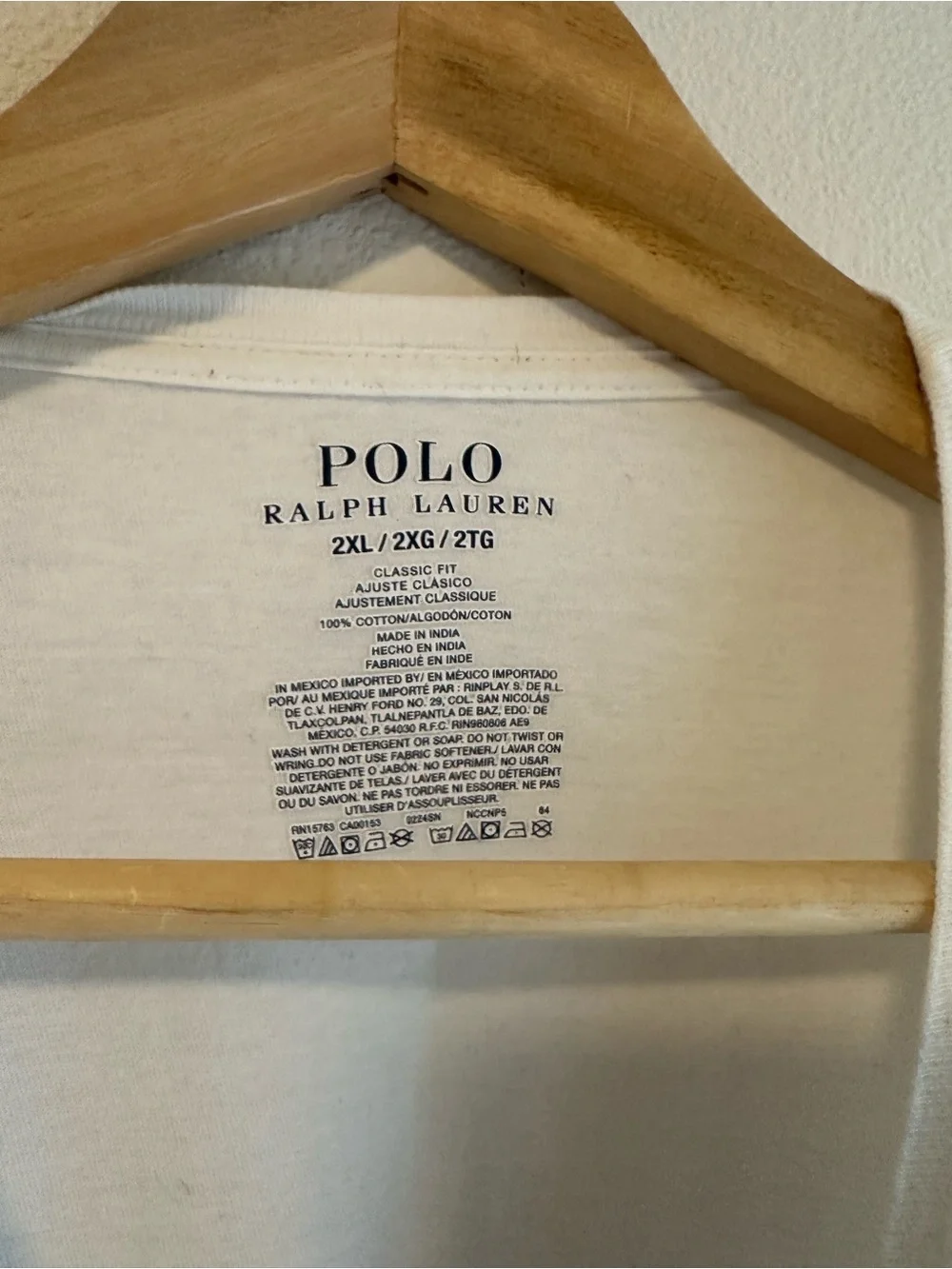 Polo Ralph Lauren 100% cotton Plain White Men's Crew Neck T-Shirt